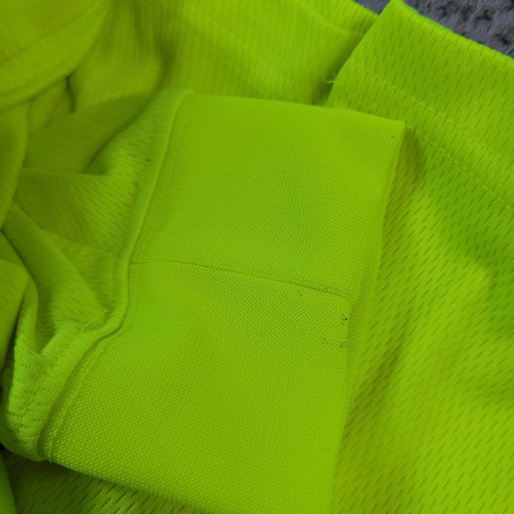 Carhartt Breathable T-Shirt Men's Size L Relaxed Fit Long Sleeve Bright Yellow - Picture 9 of 9
